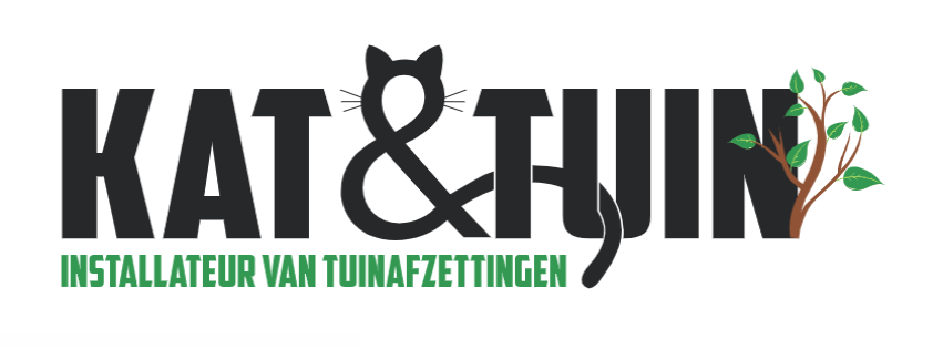 Heilige Birmaan cattery logo met kat en tuin